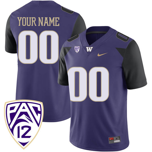Custom Washington Huskies Jersey Name and Number College Football Purple Game – All Stitched