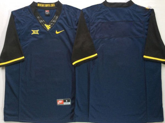 Custom West Virginia Mountaineers Jersey - Navy