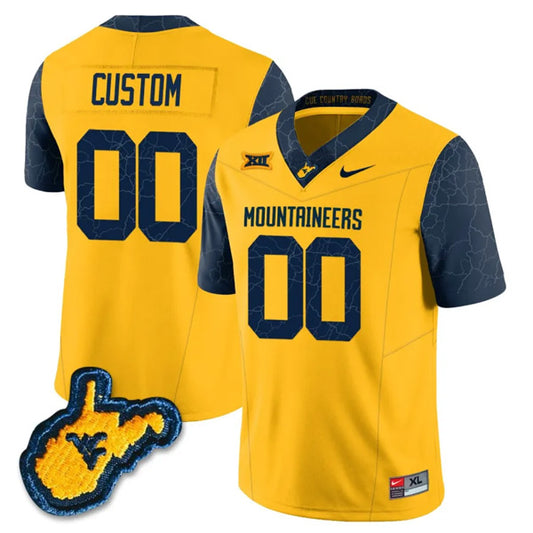 Custom West Virginia Mountaineers Jersey Name and Number College Football Country Roads – All Stitched