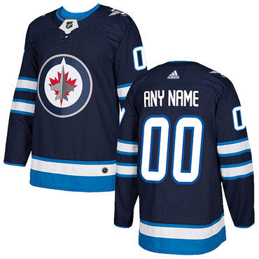 Custom Winnipeg Jets 2017-2018 Hockey Blue Stitched NHL Jersey