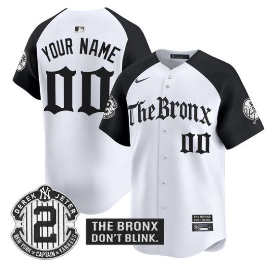 Custom Yankees Jersey The Bronx Gothic Ink Drop Edition Stitched Alternate