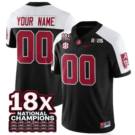 Custom Alabama Crimson Jersey 18x-Time National Champions Football Stitched