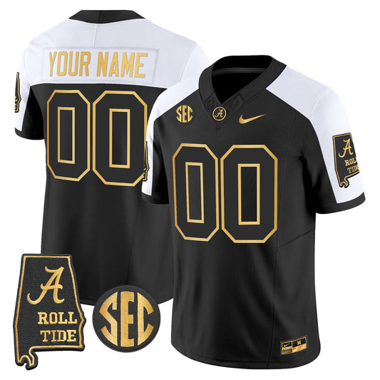 Custom Alabama Crimson Tide Jersey 2025 Gold Vapor Limited Stitched
