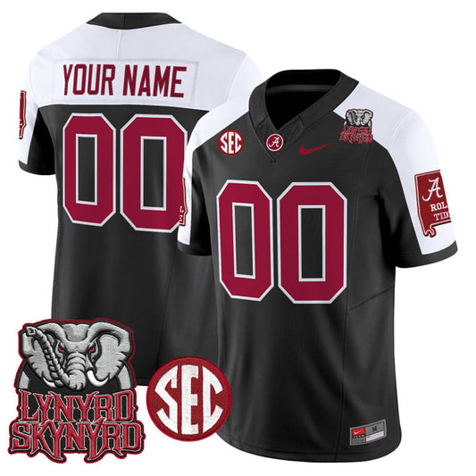 Custom Alabama Crimson Tide Jersey Lynyrd Skynyrd Patch Stitched
