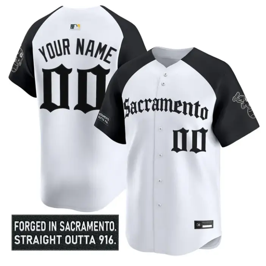 Custom Athletics Jersey Name, Number Sacramento Gothic Edition Stitched