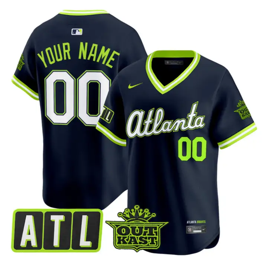 Custom Atlanta Braves Jersey 2026 City Connect x Outkast Premier Stitched