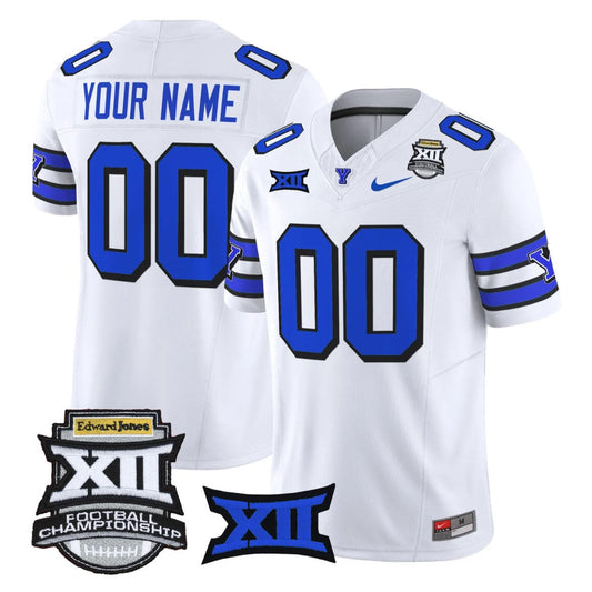 Custom BYU Cougars Jersey 2025 Big 12 Championship Vapor Stitched