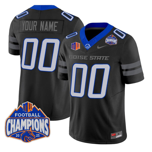 Custom Boise State Broncos Jersey 2025 Mountain West Champions Stitched