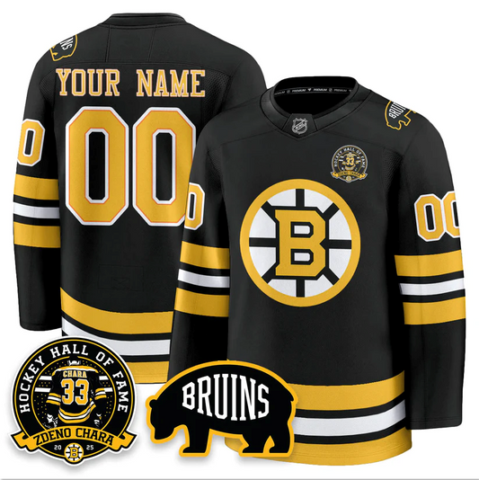 Custom Boston Bruins Jersey Name, Number Premium Zdeno Chara HOF Stitched