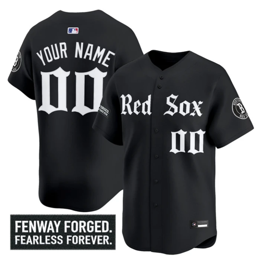 Custom Boston Red Sox Jersey Gothic Edition Vapor Premier Limited Stitched