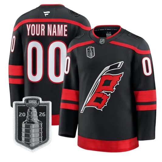 Custom Carolina Hurricanes Jersey 2026 Stanley Cup Patch Premium Stitched