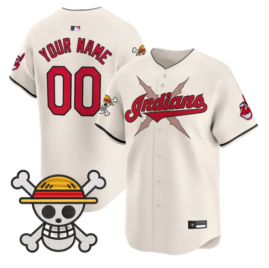 Custom Cleveland Indians Jersey Name, Number One Piece Premier Stitched