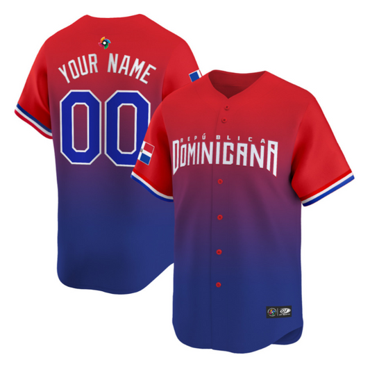 Custom Dominican Republic Jersey Baseball Classic 2026 Roster Stitched