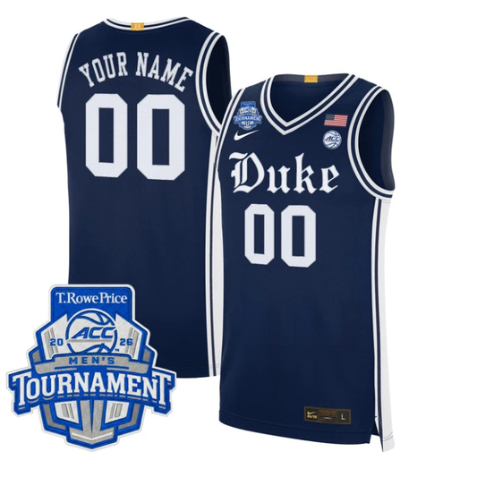 Custom Duke Blue Devils Jersey 2026 ACC Tournament Champions Stitched