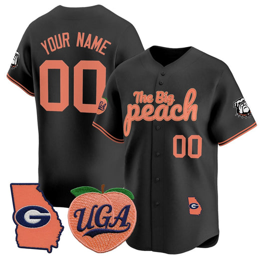 Custom Georgia Bulldogs Jersey Name, Number The Big Peach Baseball Stitched