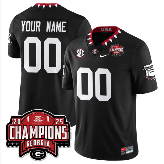 Custom Georgia Bulldogs Jersey SEC Champions Patch Vapor Limited Stitched