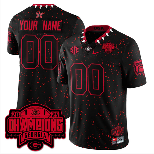 Custom Georgia Bulldogs Jersey Stranger Things SEC Football Champions