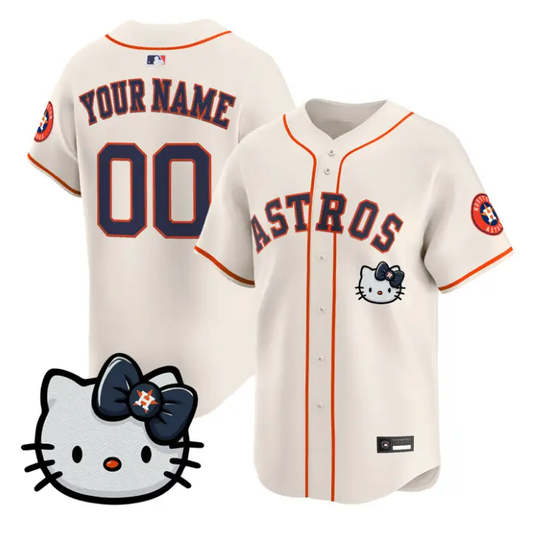 Custom Houston Astros Jersey Name, Number Hello Kitty Premier Stitched