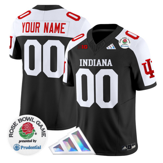 Custom Indiana Hoosiers Jersey 2025 Rose Bowl Patch V2 Stitched