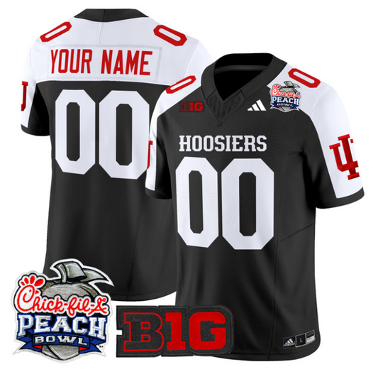 Custom Indiana Hoosiers Jersey 2026 Peach Bowl Patch Limited Stitched