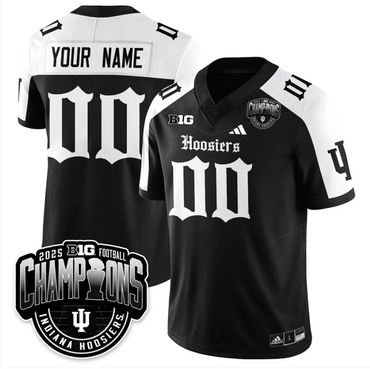 Custom Indiana Hoosiers Jersey Gothic Big 10 Champions Limited Stitched