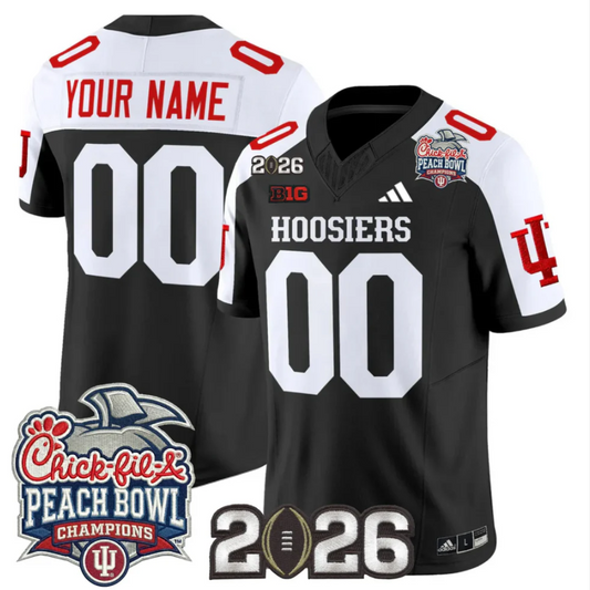 Custom Indiana Hoosiers Jersey Peach Bowl Champions 2026 CFP Finals Stitched