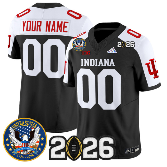 Custom Indiana Hoosiers Jersey United States 250th Patch V2 Stitched