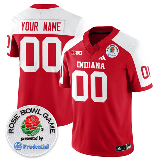 Custom Indiana Hoosiers Jersey Vapor Limited Rose Bowl Football Stitched