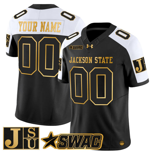 Custom Jackson State Tigers Jersey 2025 Gold Vapor Stitched