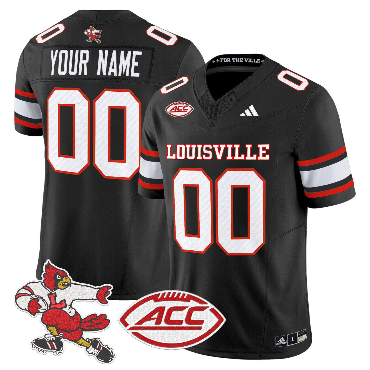 Custom Louisville Cardinals Jersey Name, Number 2025 Vapor Stitched