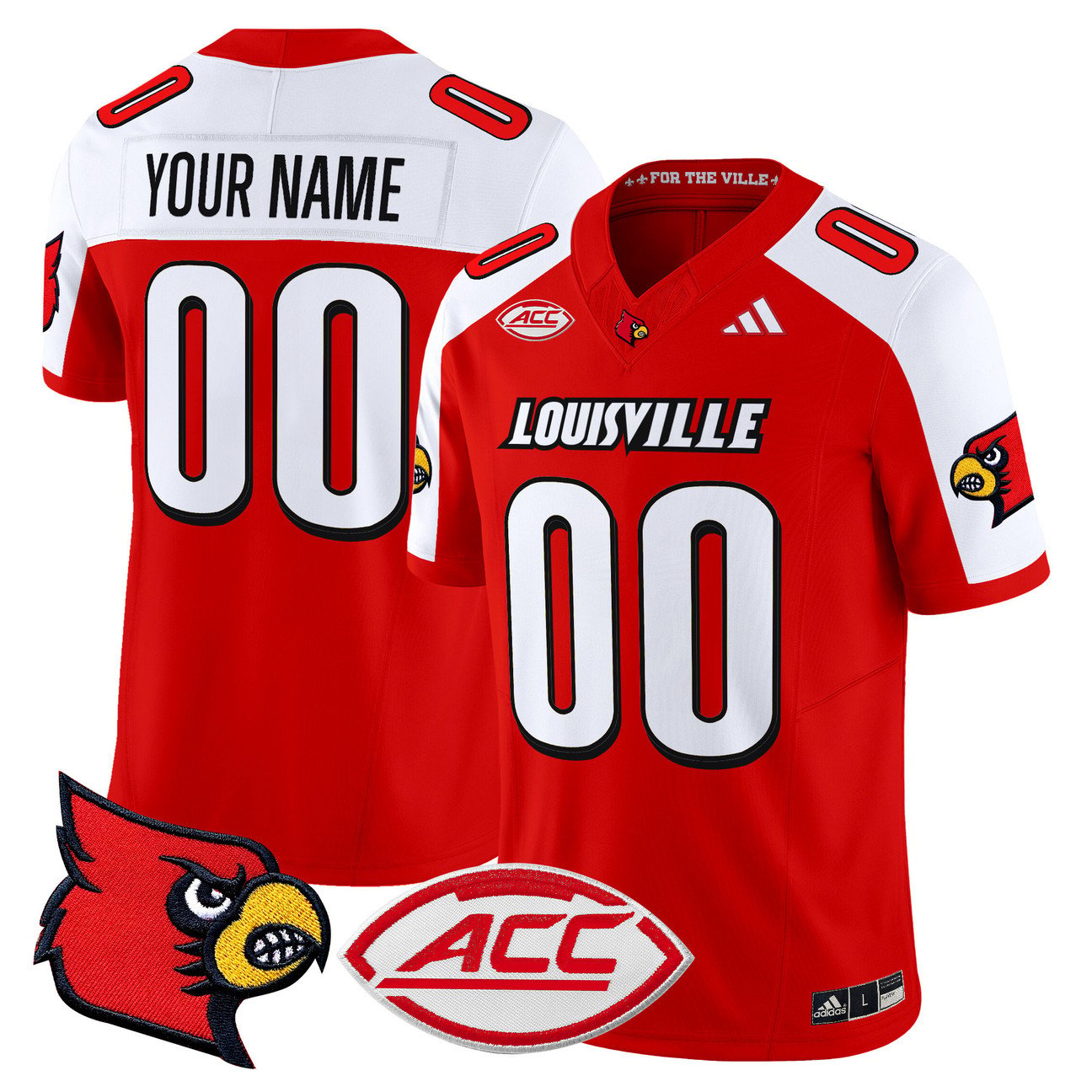 Custom Louisville Cardinals Jersey Name, Number 2025 Vapor Stitched