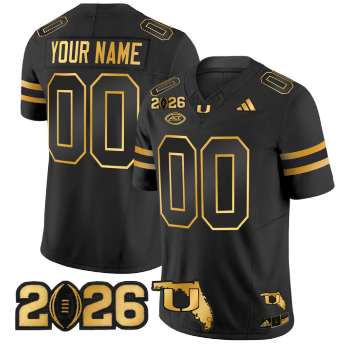 Custom Miami Hurricanes Jersey 2026 CFP Final Florida Patch Stitched