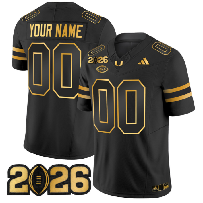 Custom Miami Hurricanes Jersey Name, Number 2026 CFP Final Patch Stitched