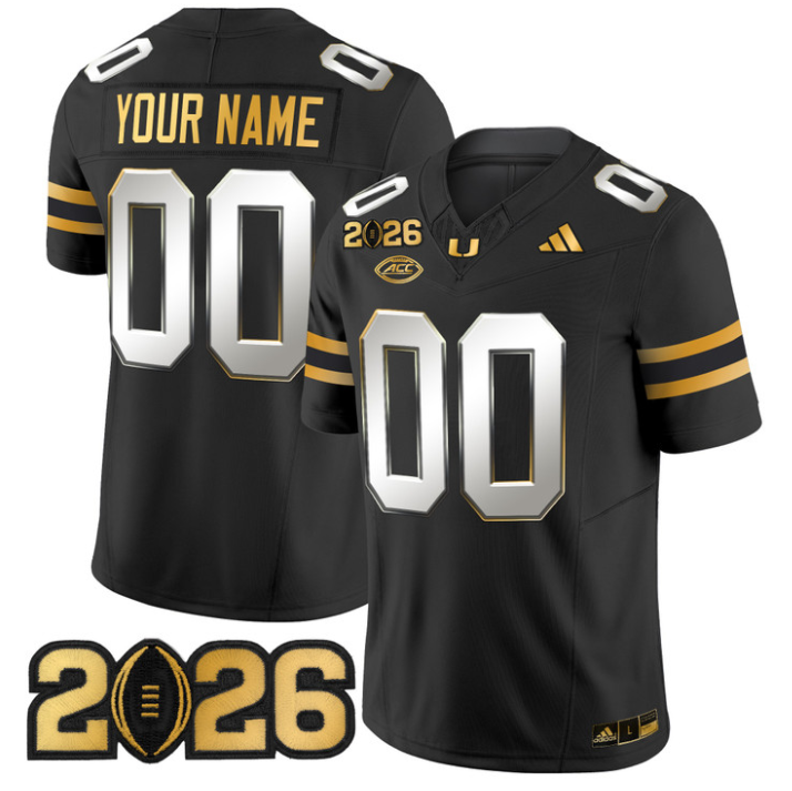 Custom Miami Hurricanes Jersey Name, Number 2026 CFP Final Patch Stitched