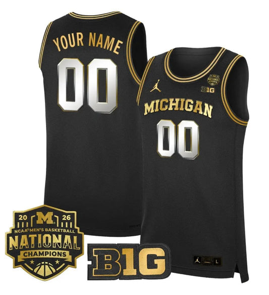 Custom Michigan Wolverines Jersey 2026 National Champions Stitched