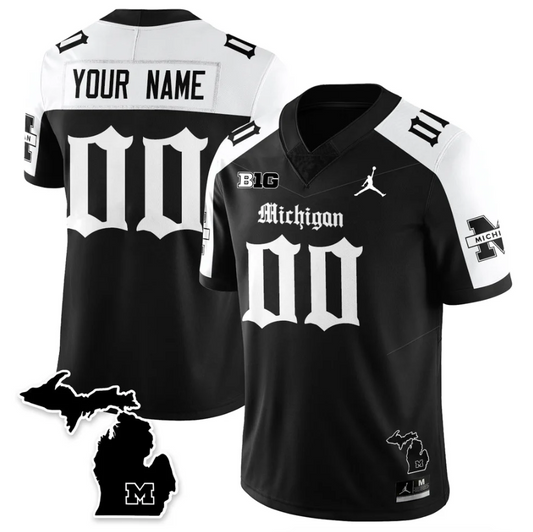 Custom Michigan Wolverines Jersey Gothic Vapor Limited Football Stitched