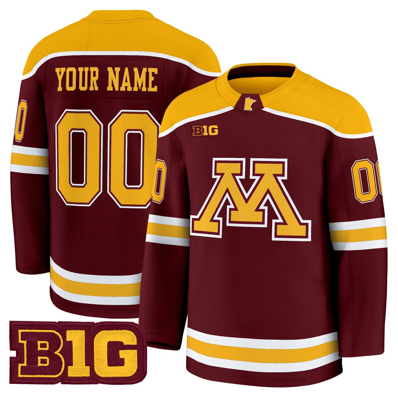 Custom Minnesota Golden Gophers Jersey Name, Number 2025-26 Premium Stitched