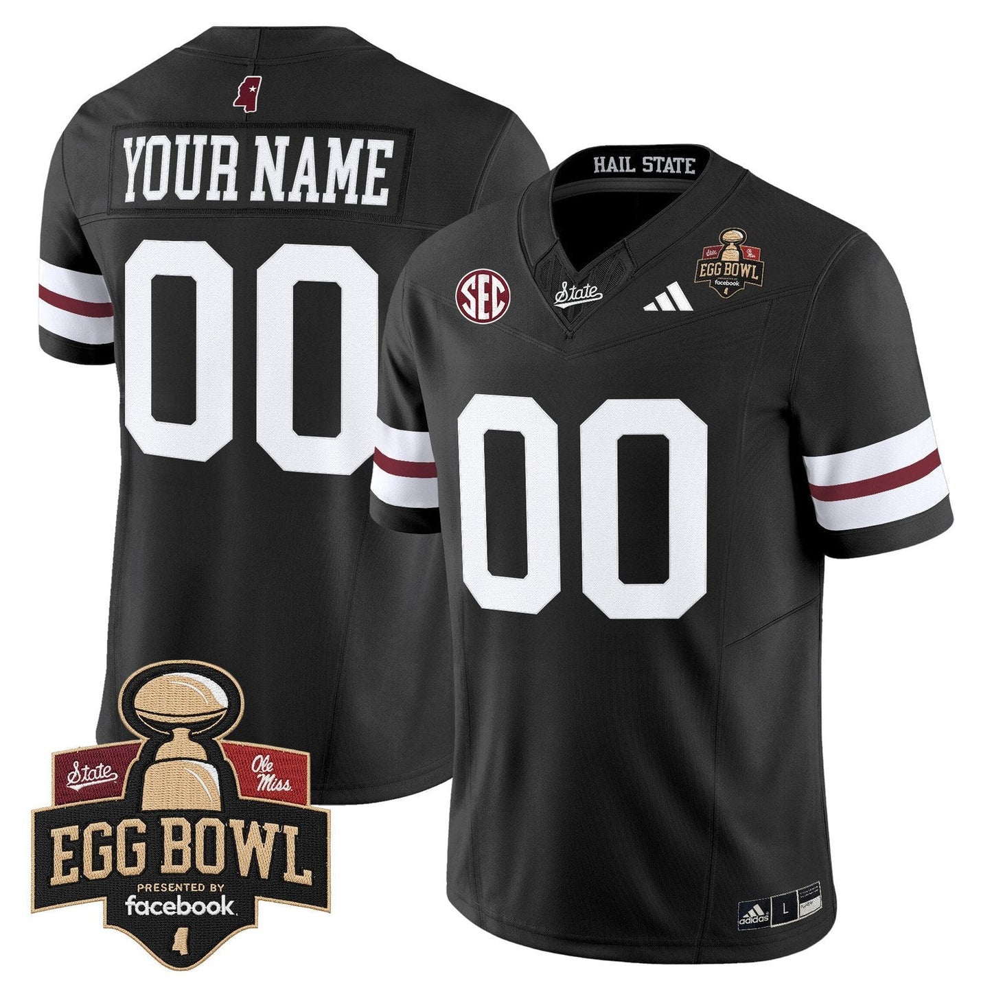 Custom Mississippi State Bulldogs Jersey 2025 Egg Bowl Stitched