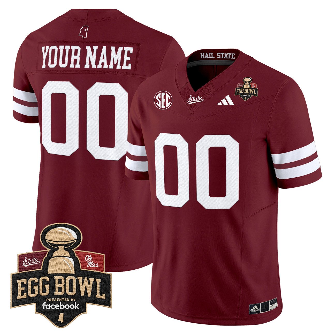 Custom Mississippi State Bulldogs Jersey 2025 Egg Bowl Stitched