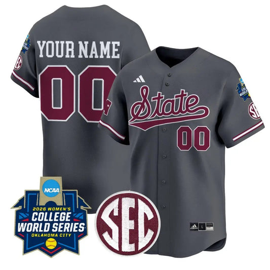 Custom Mississippi State Jersey Softball 2026 World Series Stitched
