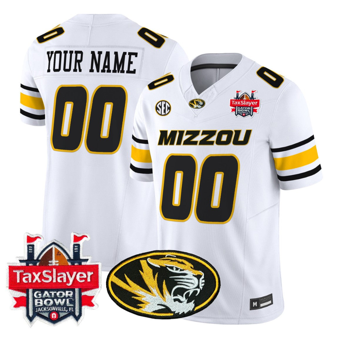 Custom Missouri Tigers Jersey 2025 Gator Bowl Vapor Limited Stitched