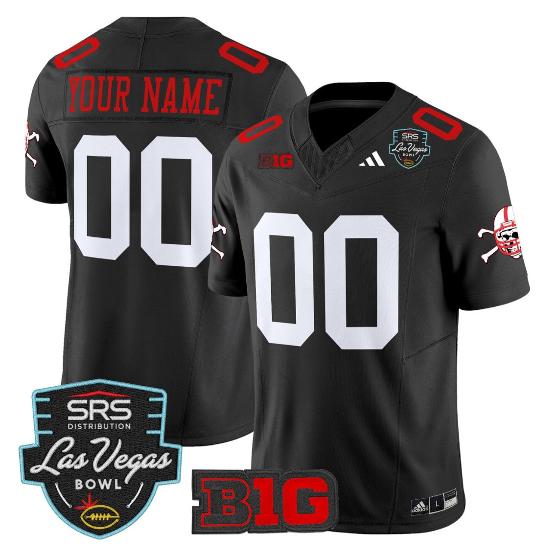Custom Nebraska Cornhuskers Jersey 2025 Las Vegas Bowl Limited Stitched