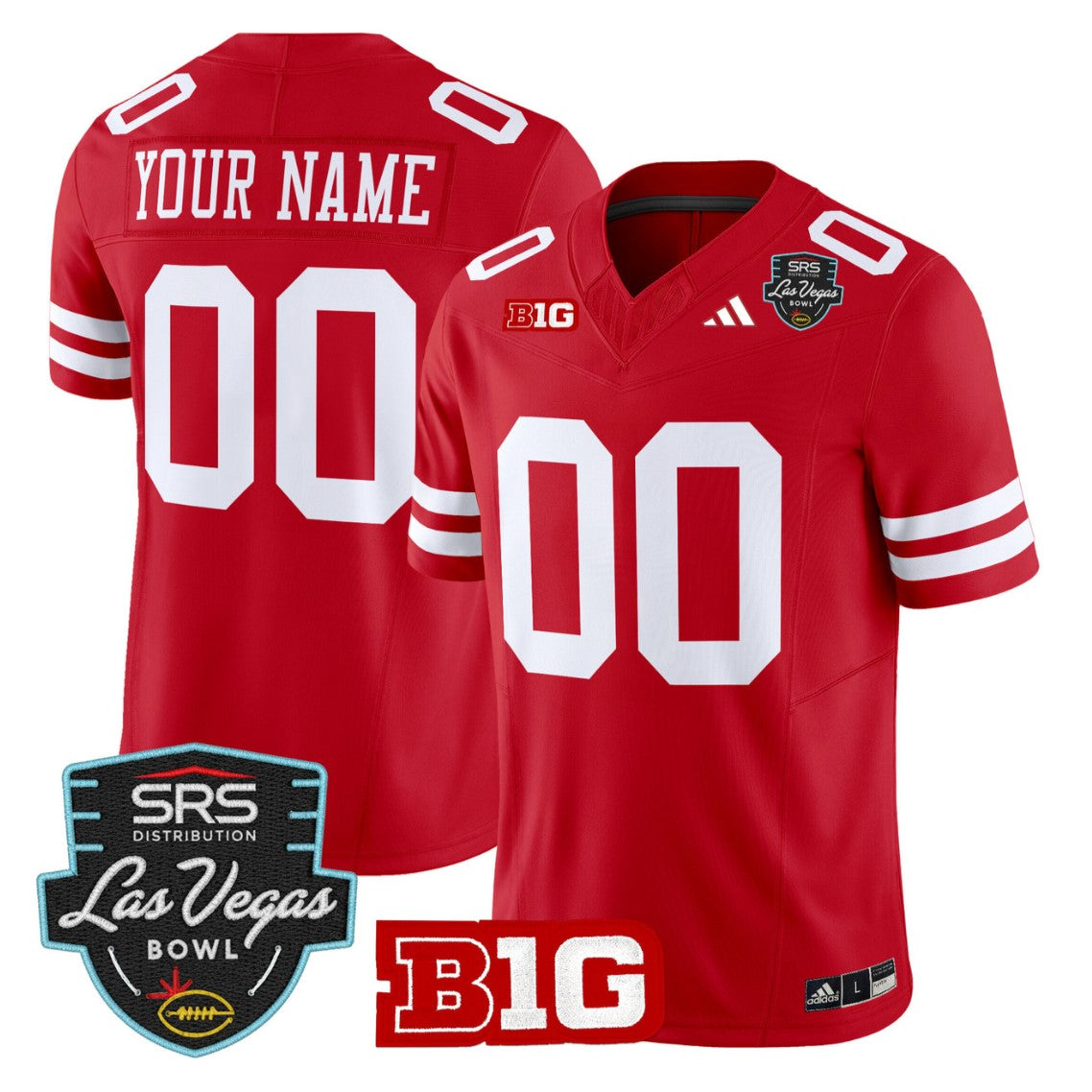 Custom Nebraska Cornhuskers Jersey 2025 Las Vegas Bowl Limited Stitched