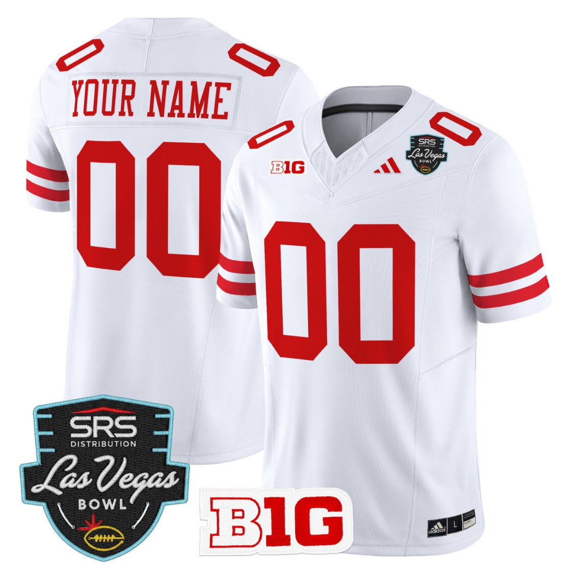 Custom Nebraska Cornhuskers Jersey 2025 Las Vegas Bowl Limited Stitched