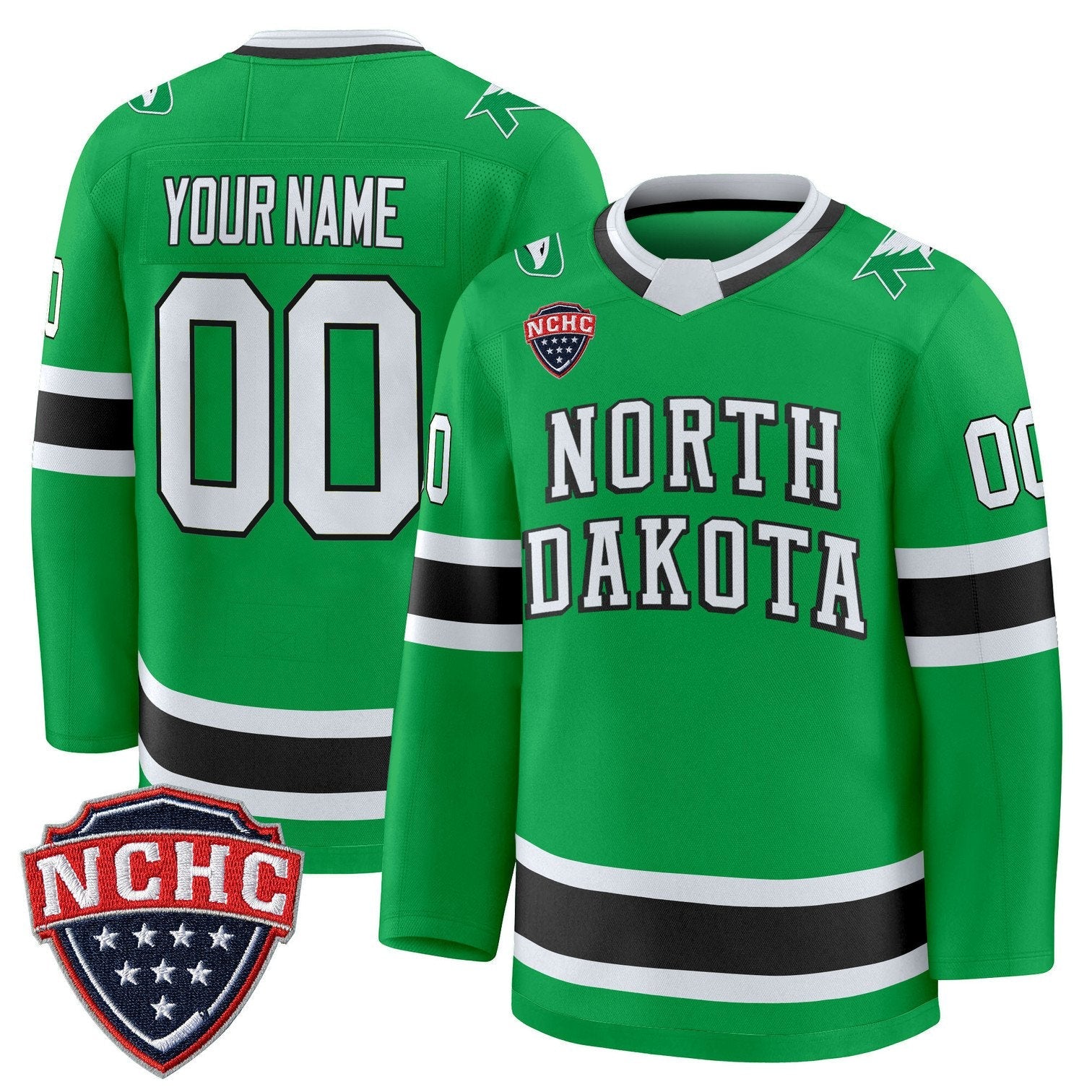 Custom North Dakota Fighting Hawks Jersey 2025-26 Premium Stitched