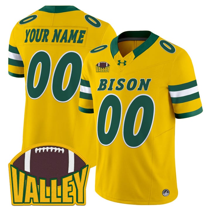 Custom North Dakota State Bison Jersey 2025 Vapor Limited Stitched