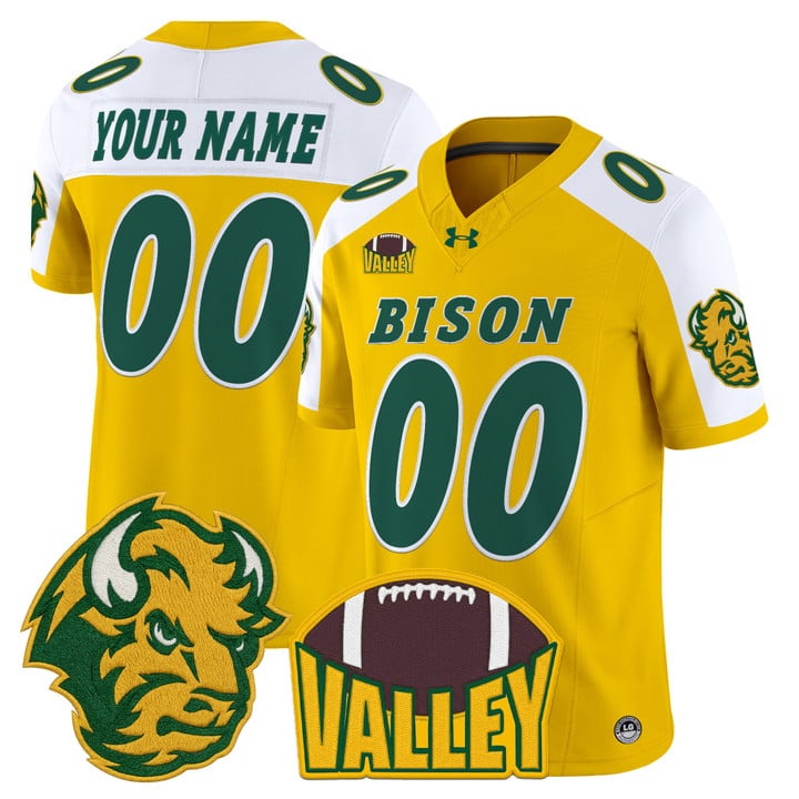 Custom North Dakota State Bison Jersey 2025 Vapor Limited Stitched