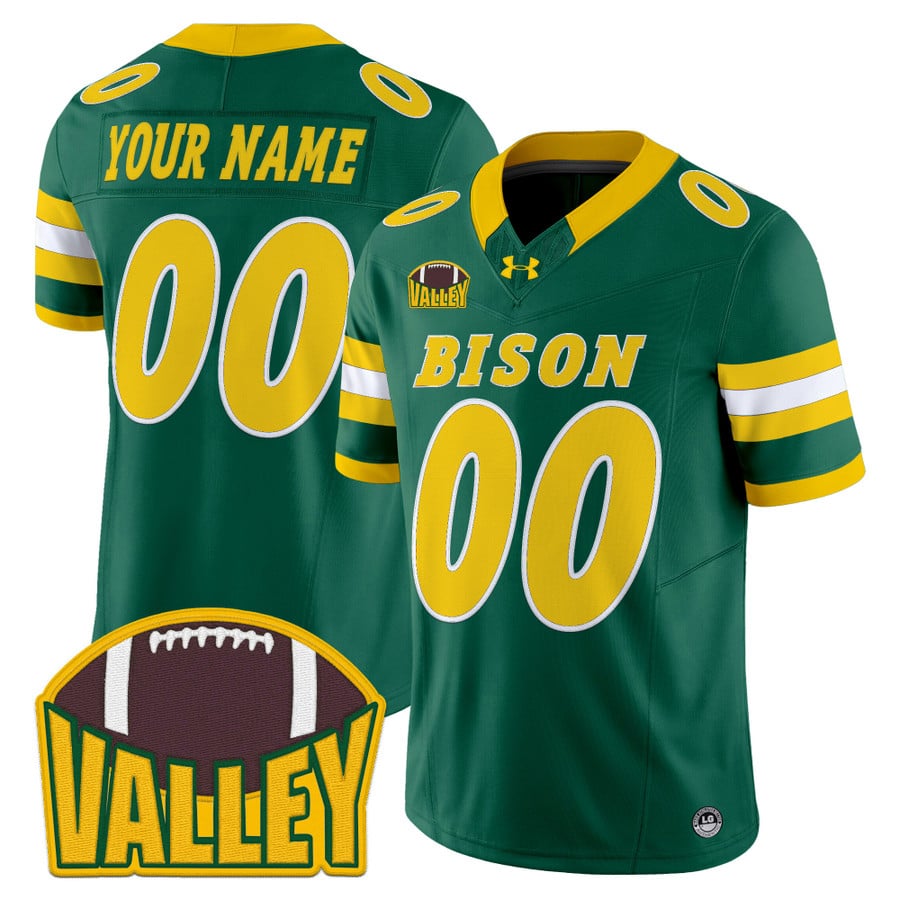 Custom North Dakota State Bison Jersey 2025 Vapor Limited Stitched