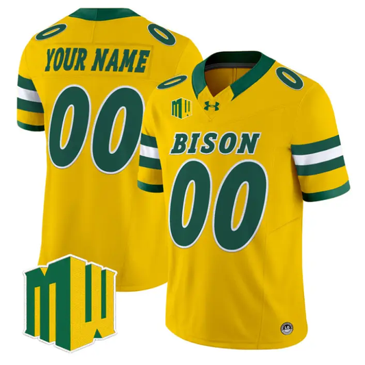 Custom North Dakota State Bison Jersey 2026 Vapor Limited Stitched