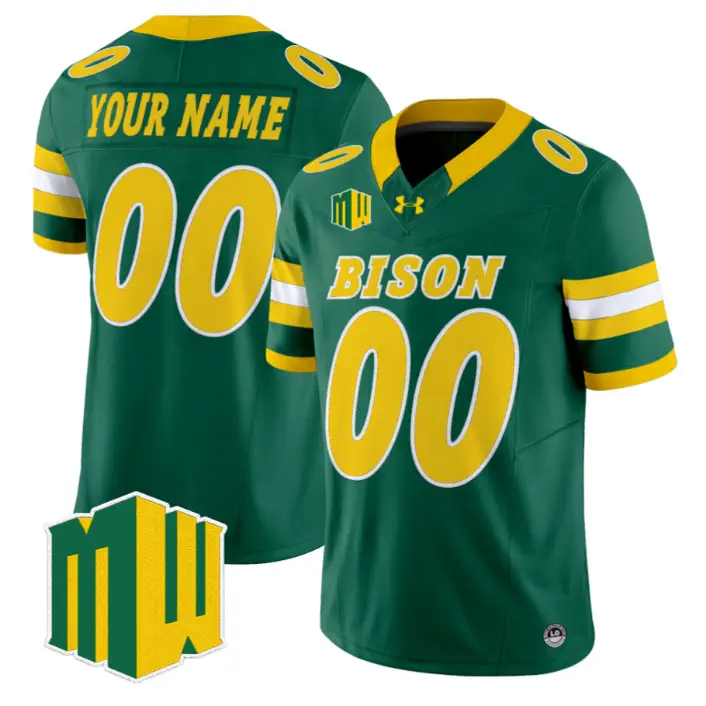 Custom North Dakota State Bison Jersey 2026 Vapor Limited Stitched